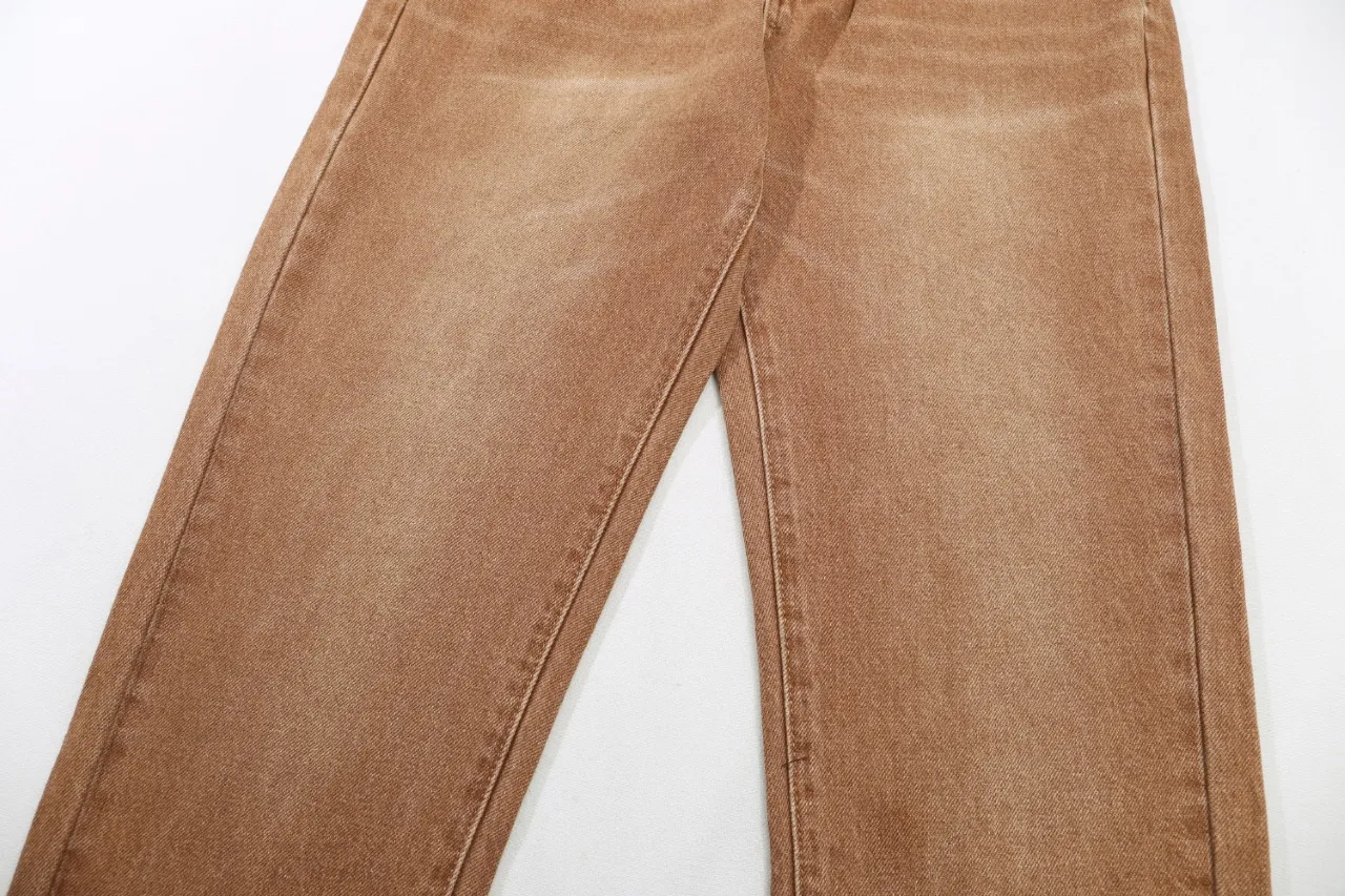 657#Gallery Dept new basic style brown washed small straight leg jeans American high street casual trousers washed brown S～XL P220